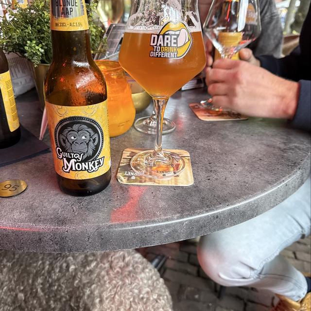 Een foto van Dirk Van Dingenen (VanDingenen) met een Blonde Aap