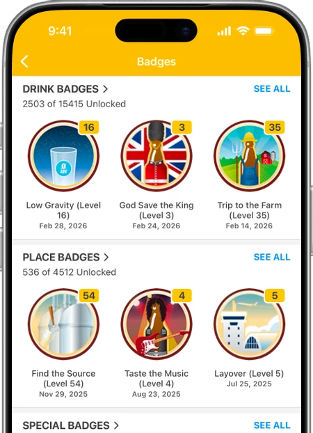 discover new drinks screen