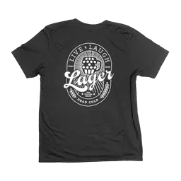 Hop Culture Live Laugh Lager Shirt product label