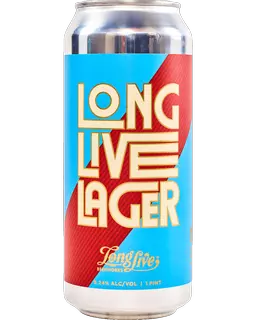 Long Live Lager product label