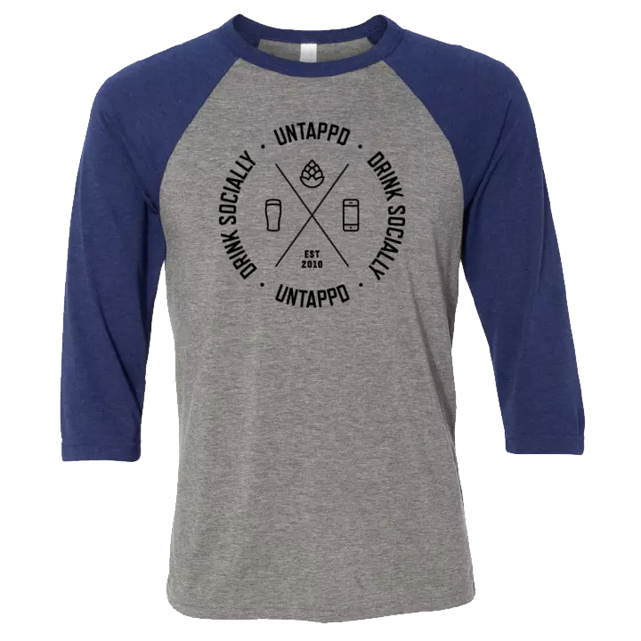Untappd Cipher Baseball Tee (Navy)