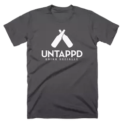 Untappd Logo Shirt (Asphalt) product label