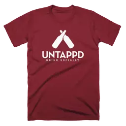 Untappd Logo Shirt (Cardinal) product label