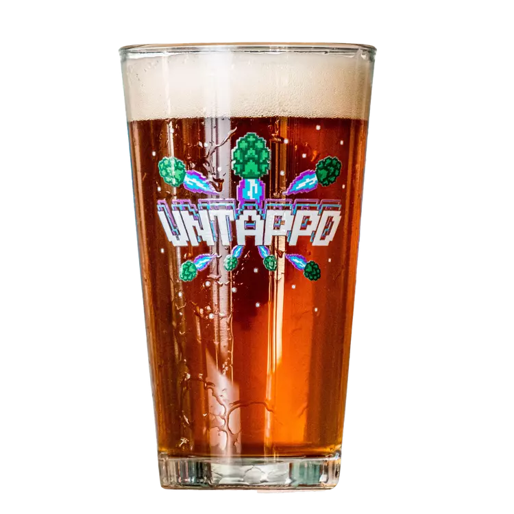 Untappd Retro Arcade Glass
