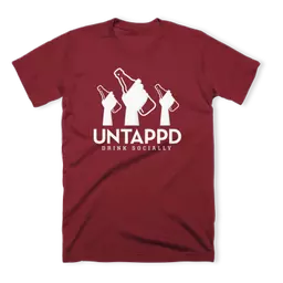 Untappd Loyalist Shirt (Cardinal) product label