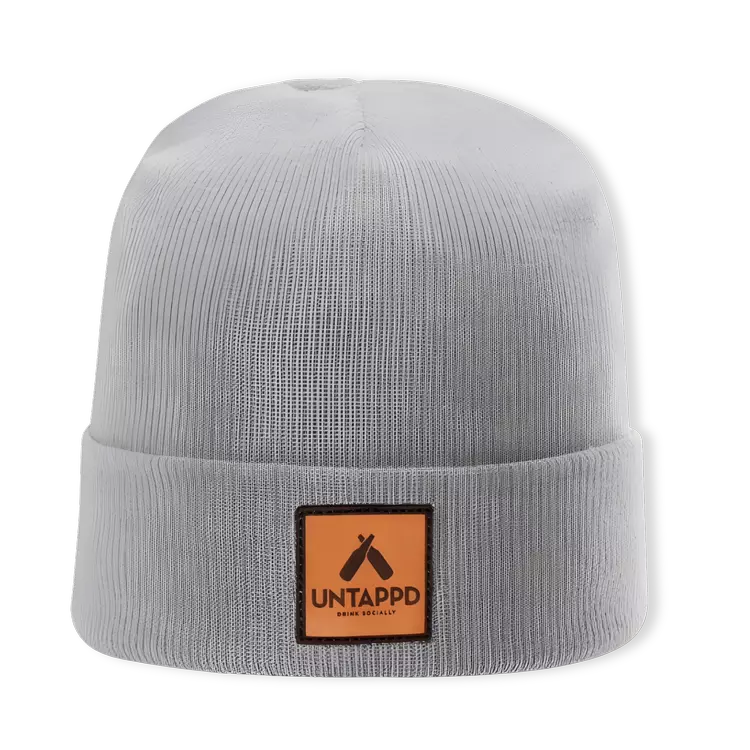 Untappd Leather Badge Beanie