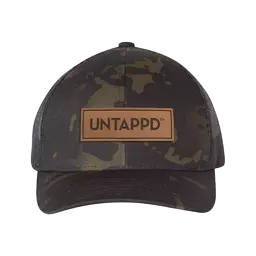 Untappd Camo Snapback Hat product label