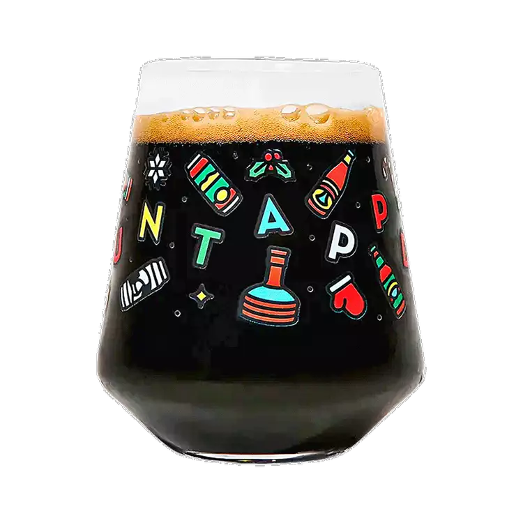 Untappd x Pseudodudo Holiday Glass