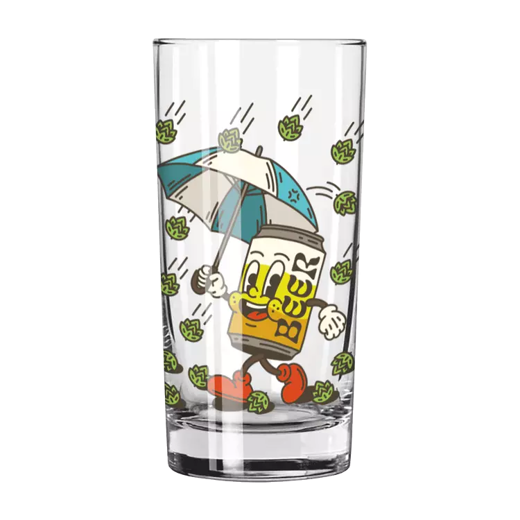 Untappd Raining Hops Glass