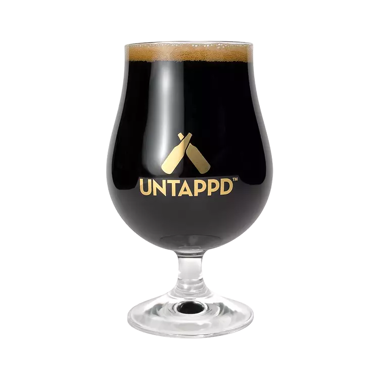 Untappd Gold-Rimmed Balloon Glass