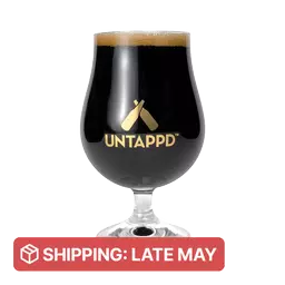 Untappd Gold-Rimmed Balloon Glass product label