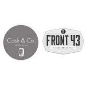 Front 43 Neighborhood Pub & Cask and Company logo