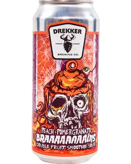 Braaaaaaaains - Peach Pomegranate product label