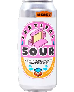 Festival Sour: Pomegranate, Orange, & Kiwi product label